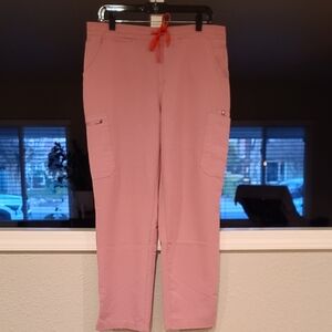 Figs Yola Skinny Scrub Pant Women's PETITE Large Chalk Pink
